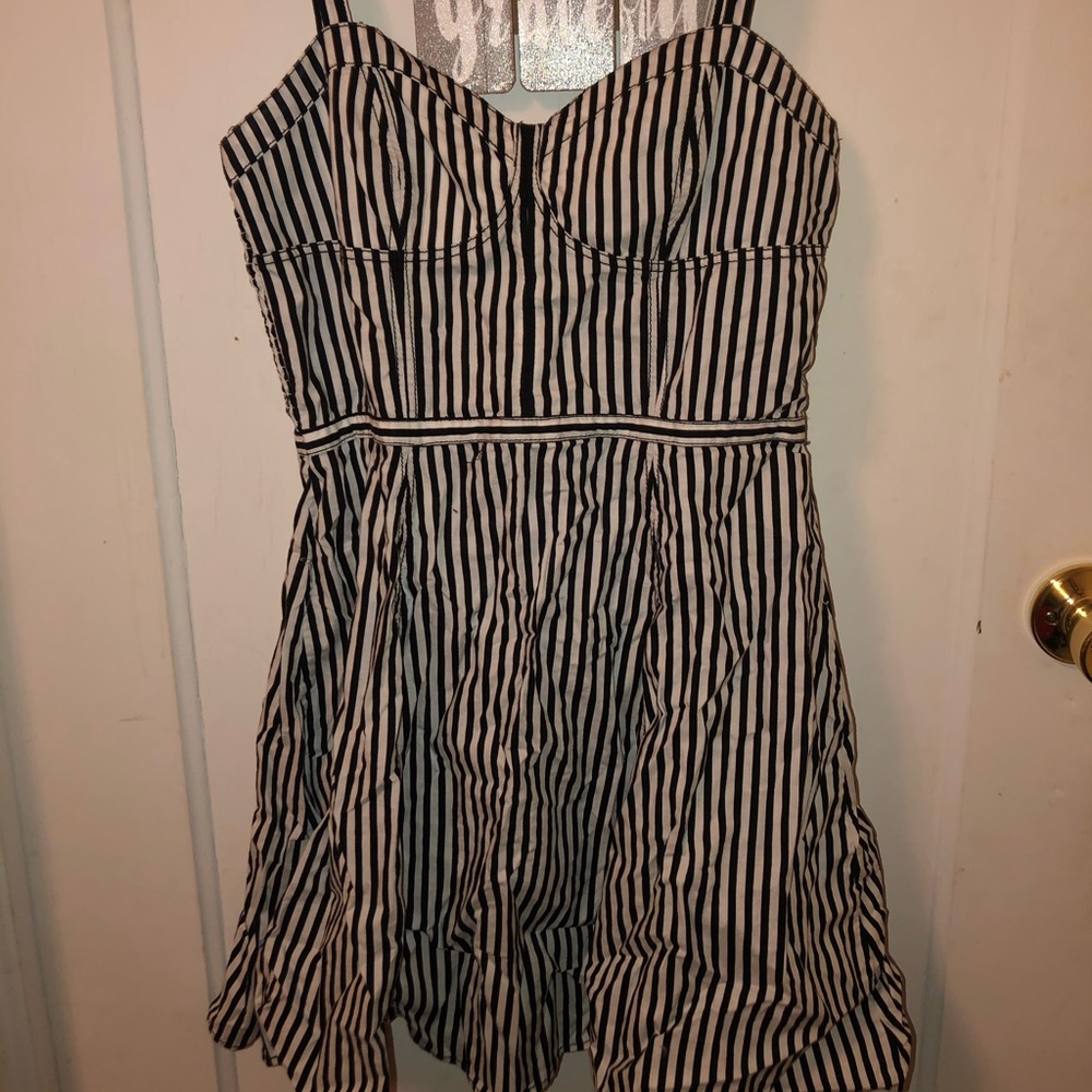 striped babydoll dress